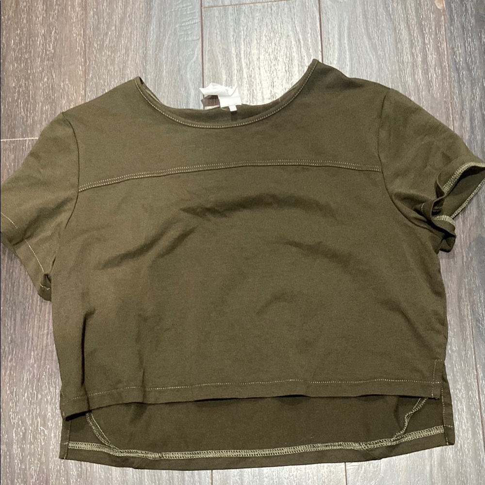 Olive Green Women's Crop Top